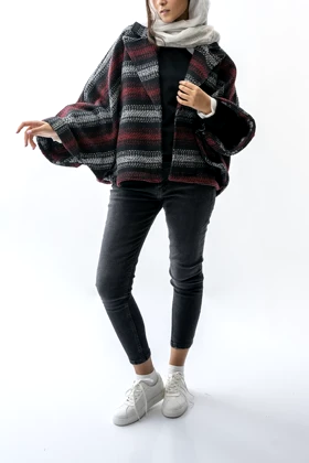 پالتو فری سایز یقه برگردان زنانه