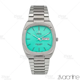 ساعت امگا سیمستر مردانه نقره ای صفحه آبی تیفانی 106194
