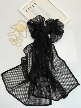 شال توری شبکه‌ای 20676 (مشکی)