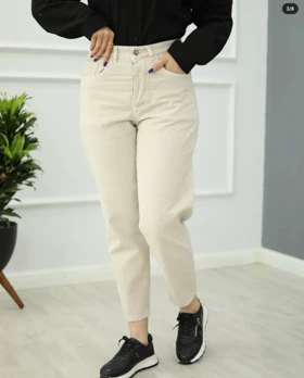 شلوار زنانه کتان مام فیت