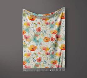 شال مبل ریش دار sofa shawl 184