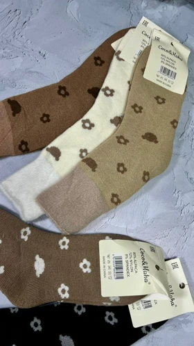 جوراب توکرکی طرح تدی نیمساق