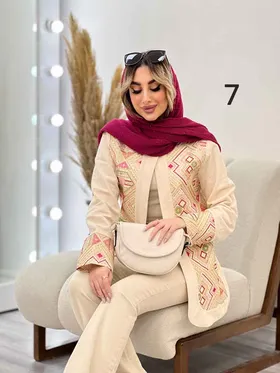 مانتو لینن نچرال طرح سنتی
