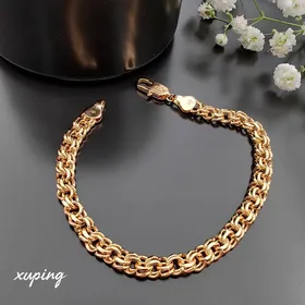دستبند زنانه ساده طلایی ژوپینگ Sabbr_861