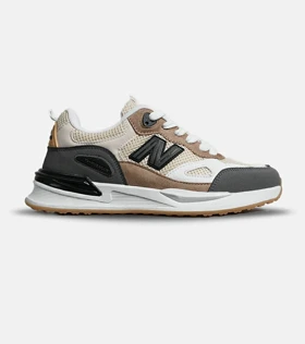 کفش کتانی مردانه کرم قهوه ای طوسی NEW BALANCE yg niubailun