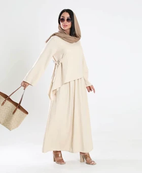 بلوز دامن کنار گره‌ای