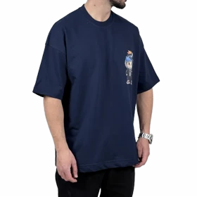 تیشرت آستین کوتاه مردانه آبی دونخ مدل مینیمال