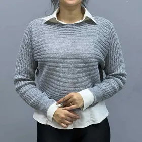 بلوز نیم‌تنه زنانه بافت آستین بلند کد1196