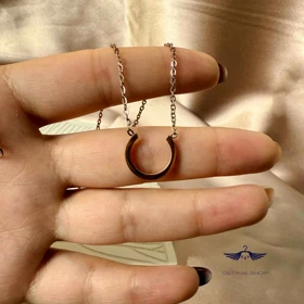 گردنبند نیم دایره رزگلد
