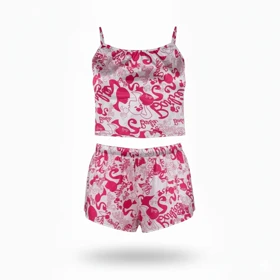 ست تاپ و شلوارک طرح باربی 199