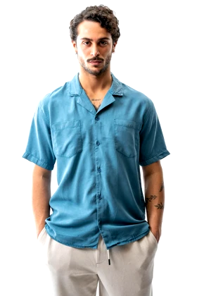پیراهن آستین کوتاه دوجیب یقه انگلیسی مردانه