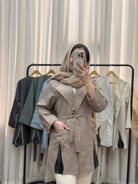 مانتو زنانه مجلسی کمردار
