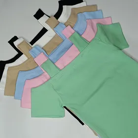 کراپ یقه قایقی جنس کبریتی سوپر پنبه مناسب سایز 36 تا42