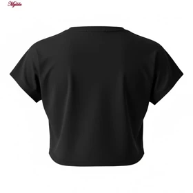 کراپ تیشرت ورزشی آستین کوتاه زنانه مدل 5488-577