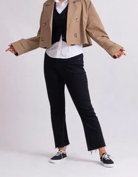 ترنچ کت خاکی زیتونی Kay سه حالته