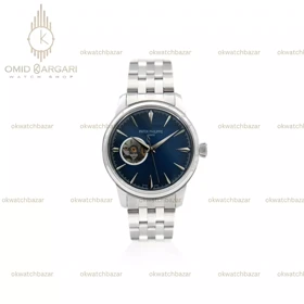 ساعت مچی پتک فیلیپ اوپن هارت بند سیلور صفحه سرمه ای Patek Philippe Tourbillon