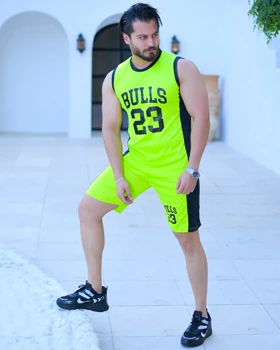 تاپ شلوارک مردانه مدل Bulls (سبز)