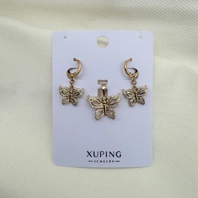 نیم ست پروانه برجسته ژوپینگ بدون زنجیر