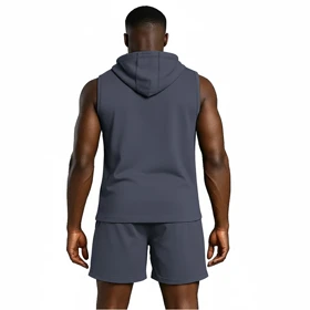 تاپ ورزشی کلاه‌دار مردانه مدل TS1985 DG