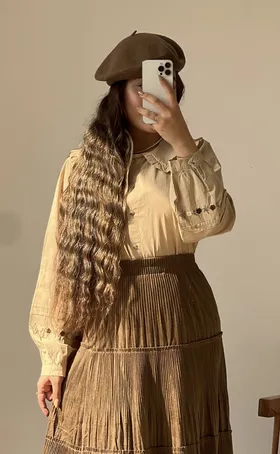 شومیز کتان لینن استین گلدوزی✨