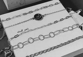 دستبند نقره مردانه زنجیرگلستانه