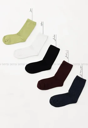 جوراب ساده رنگی ساق‌دار کد1004929