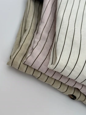 شومیز کراپ راه راه دکمه‌دار