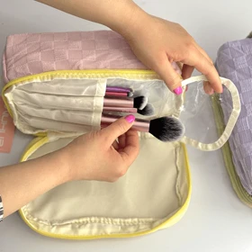 واش بگ دو تیکه دسته چروک رنگ رندوم