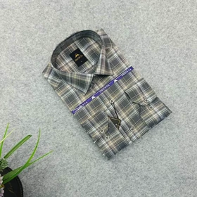 پیراهن مردانه استین بلند طرح چهارخونه