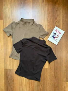 تیشرت ورزشی زنانه جلوزیپ 1616