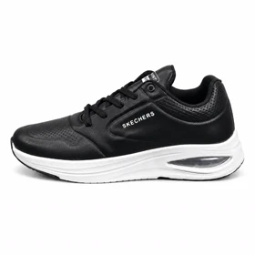 کفش کتانی رانینگ مردانه اسکیچرز زیره کپسولی مشکی سفید SKECHERS