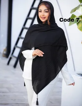 روسری پلیسه منگوله‌دار 3959