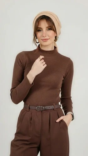 بلوز کبریتی یقه ایستاده