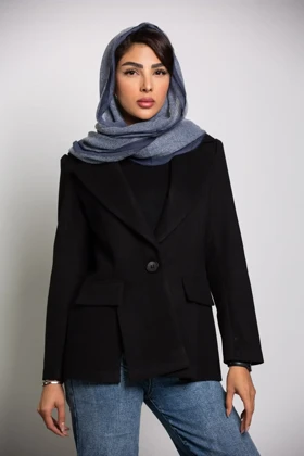 کت زنانه فوتر دکوب چاک‌دار