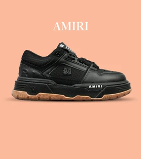 کفش کتانی مشکی قهوه ای AMIRI MA2 Leather