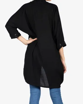 مانتو مشکی ساده اسپرت زنانه
