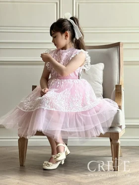 پیراهن مجلسی تور طرح برگ