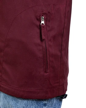 سویشرت مردانه بادگیر ضد باران ساده رنگ زرشکی کد 34557