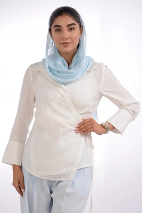 شومیز پری چپ و راستی (سفید)