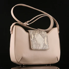 کیف دوشی زنانه چرم یلسان مدل راشا کد 104-RTL (کرم)