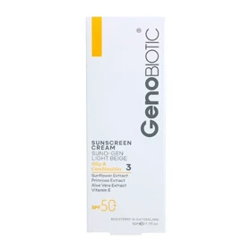 ضد آفتاب پوست چرب و مختلط ژنوبایوتیک بژ روشن spf 50