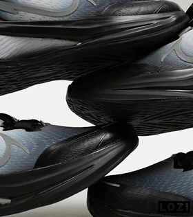 کفش کتانی مردانه و زنانه مشکی بادمجانی NIKE RUNNING DISK PRO