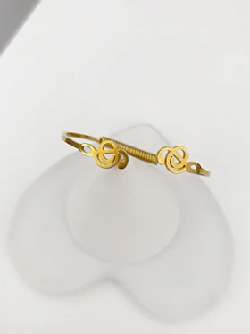 دستبند زنانه طرح طلا پلاک دار 842