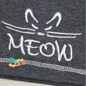 کلاه کودک دو پوم طرح گربه Mewo