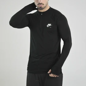 استرج نیم زیپ ورزشی مردانه نایک مدل VHD-Dri Fit-4K0978 مشکی