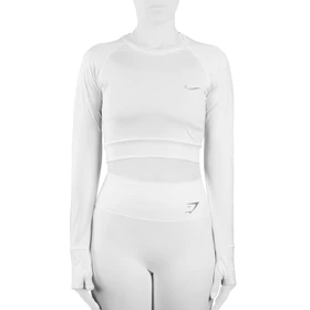 کراپ آستین بلند ورزشی زنانه نایک مدل Py-2B1366 سفید