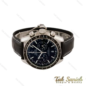 ساعت امگا اسپیدمستر مردانه نقره ای مشکی بند چرم Omega-5217-G