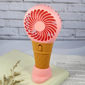 پنکه همراه مدل دستی و رومیزی طرح بستنی ظرفیت 500 میلی آمپر ساعت