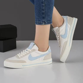 کفش و کتانی زنانه و دخترانه مدل نایک NIKE رنگ کرم آبی