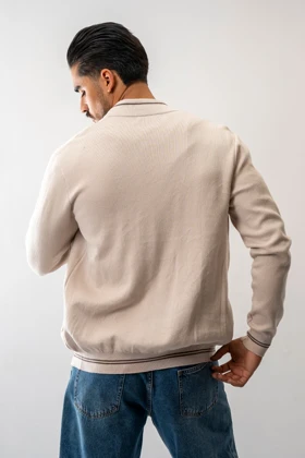 سویشرت بافت یقه خلبانی مردانه